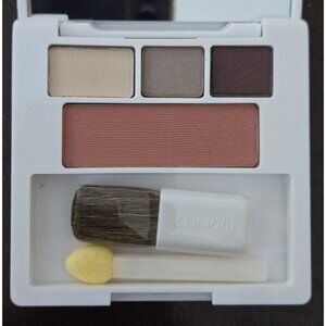 CLINIQUE LuLu DK All About Shadow Trio & Powder Blush In Mirror Compact